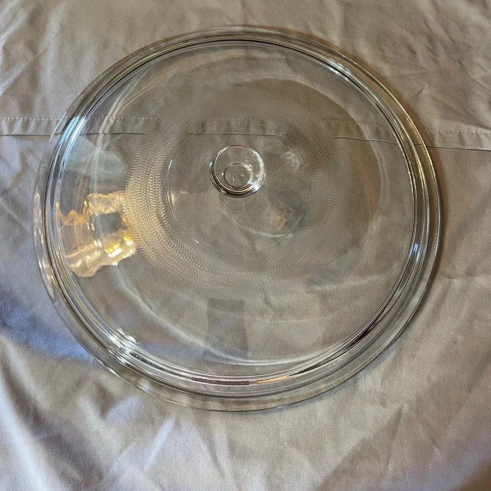 Pyrex 12 Clear Glass Lid Round Replacement Cover 12 Inch Vintage USA‎